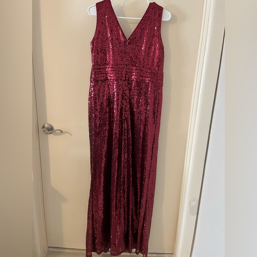 Red/maroon sequin dress